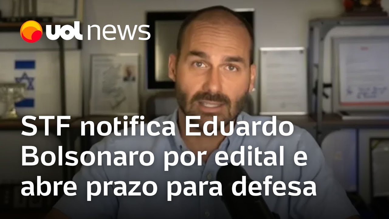 STF notifica Eduardo Bolsonaro para que ele responda a denúncia da PGR de coação à Justiça