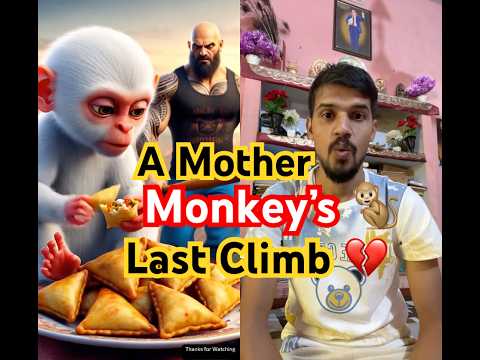 A Mother Monkey’s 🐒 Last Climb 💔. #ai #shorts #monkey