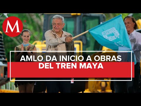 AMLO da banderazo para iniciar con obras del Tren Maya