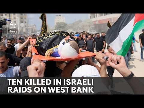 Israeli forces kill at least 10 Palestinians in West Bank raids