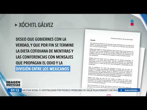 Xóchitl Gálvez le desea éxito a Claudia Sheinbaum | Noticias con Francisco Zea