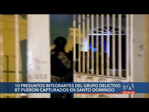 10 presuntos integrantes del grupo delictivo R7 fueron capturados en Santo Domingo