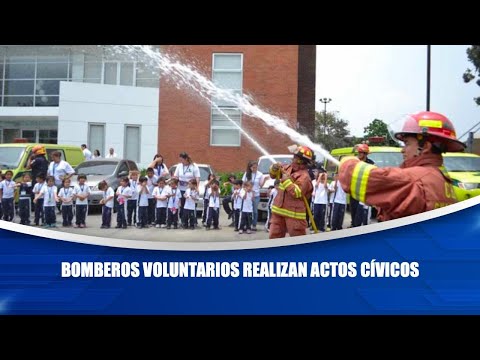Bomberos Voluntarios realizan actos cívicos