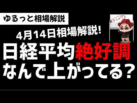 【4月14日のゆるっと相場解説】日経平均株価は絶好調！なんでこんなに株価上昇しているの？ズボラ株投資