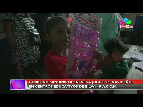 Gobierno Sandinista entrega juguetes navideños en Centros Educativos de Bilwi -R.A.C.C.N.