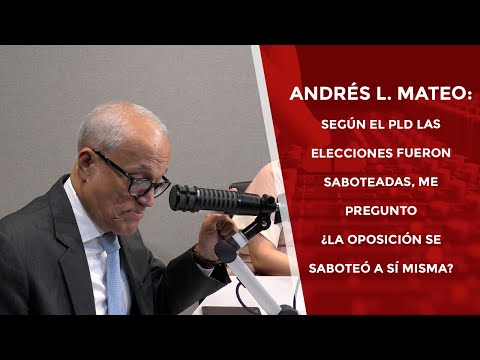 Andrés L. Mateo: según el PLD las elecciones fueron saboteadas. ¿La oposición se saboteó a sí misma