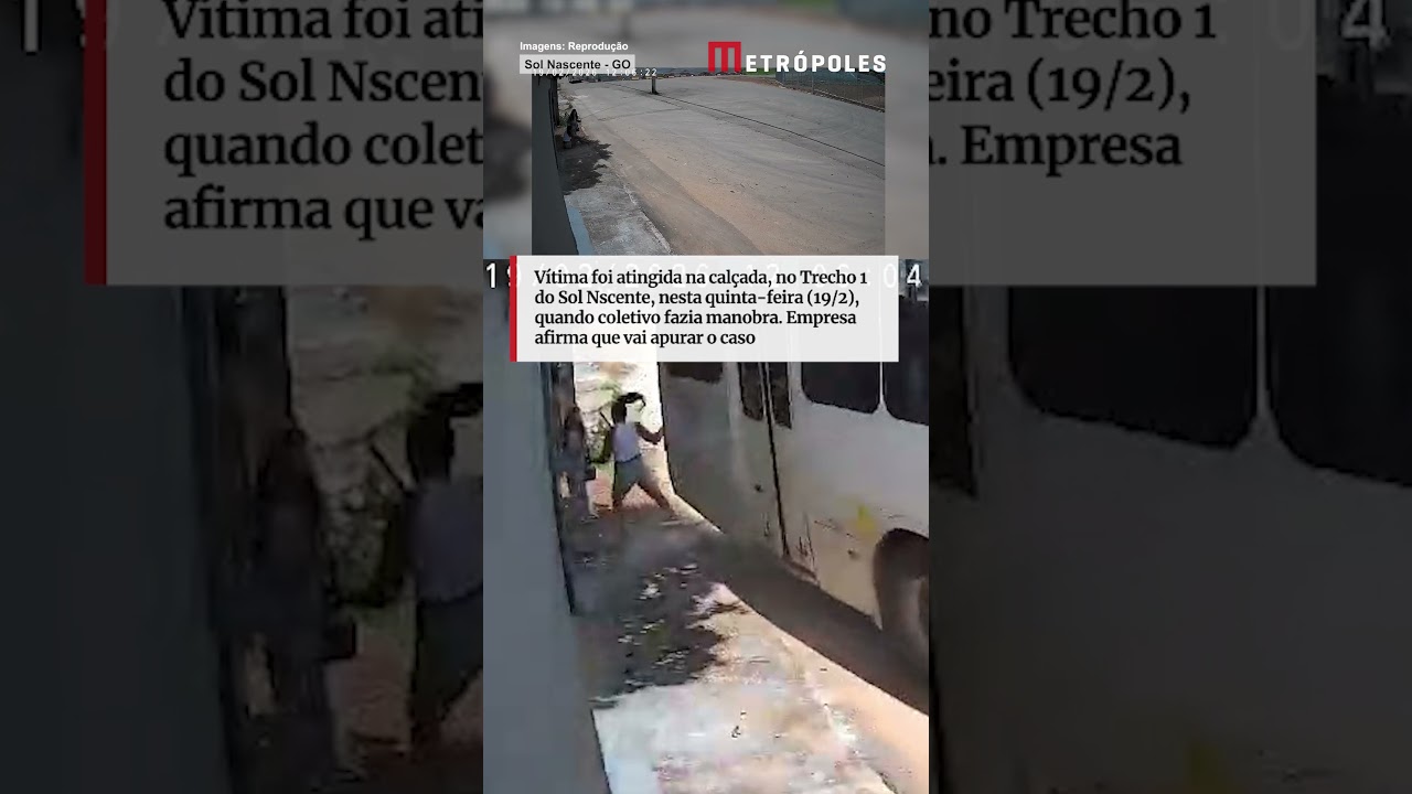 Em curva, ônibus atropela mulher que estava com a filha