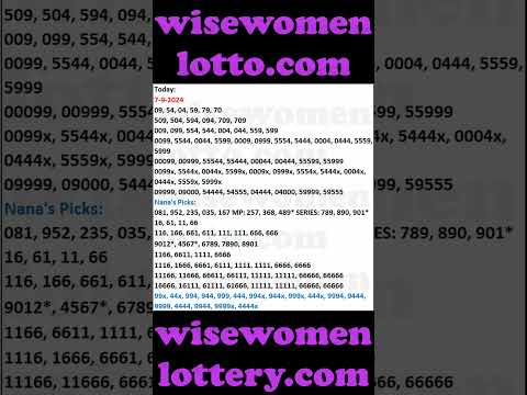 7-9-2024 Hot Numbers #free #lotto #lottery #lotterywinner #pick2 #pick3 #pick4 #pick5