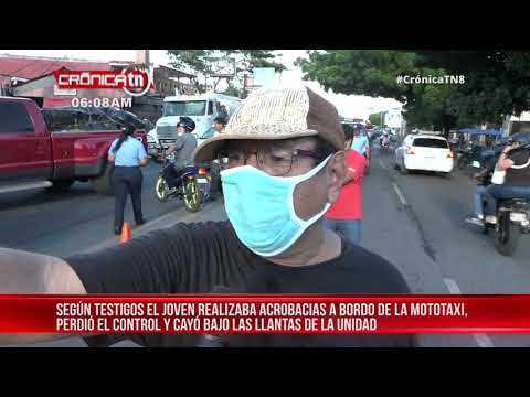 Caponero fallece bajo las llantas de un bus en Managua - Nicaragua