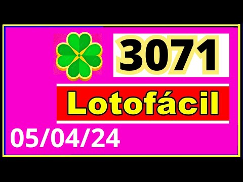 LotoFacil 3071 - Resultado da Lotofacil Concurso 3071