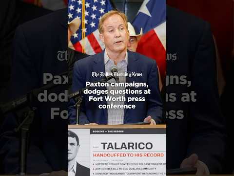 Paxton campaigns, dodges questions at Fort Worth press conference