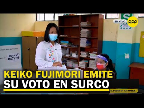 Elecciones 2021: Keiko Fujimori emitió su voto en colegio de Surco
