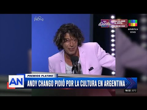 Andy Chango pidió por la cultura en Argentina tras ganar el galardón en los Premios Platino