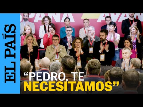 PEDRO SÁNCHEZ | El comité federal del PSOE, un acto de apoyo a Sánchez: ¡Estamos contigo!| EL PAÍS