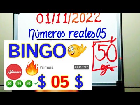 BINGO  05  PREMIO MAYOR lotería PRIMERA HOY/PALÉ  SÚPER para GANAR las LOTERÍAS este DÍA/ SORTEOS