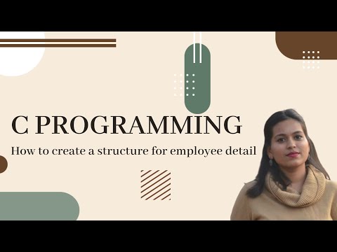 C Program to create a structure for employee details | C Programming | PCE | Prof. Florence  Simon