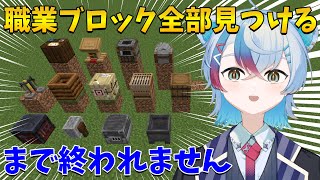 職業ブロック全13種類見つけるまで終われません【マイクラ】
