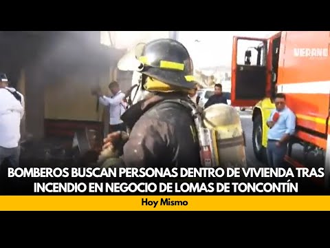 Bomberos buscan personas dentro de vivienda tras incendio en negocio de Lomas de Toncontín