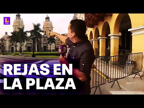 Los turistas no pueden entrar a tomarse fotos: Plaza de Armas de Lima cerrada con rejas