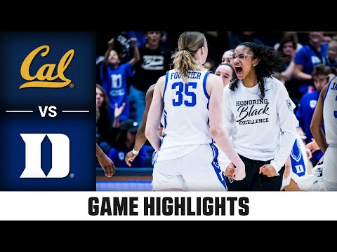 Cal Vs Duke Condensed Game Acc Women S Basketball Bvm Sports