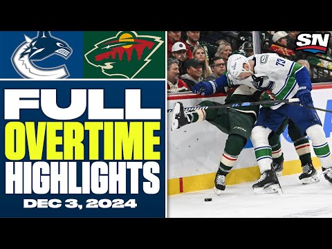 Vancouver Canucks at Minnesota Wild | FULL Overtime Highlights - December 3, 2024