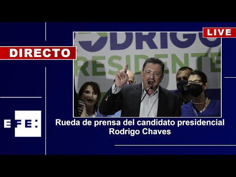 Rueda de prensa del candidato presidencial Rodrigo Chaves