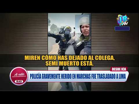Policía que quedó grave durante enfrentamiento en Ica es evacuado a Lima