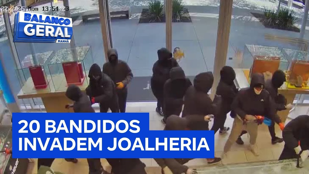 Grupo de 20 bandidos invade joalheria e faz arrastão nos Estados Unidos