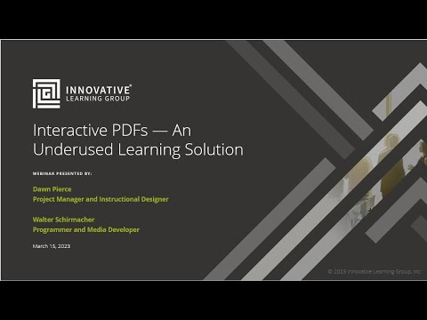 Interactive PDFs: An Underused Learning Solution
