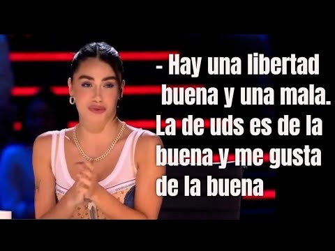 Lali Espósito hablo sobre la Libertad  en Factor X España y le tiró un palo a Milei.