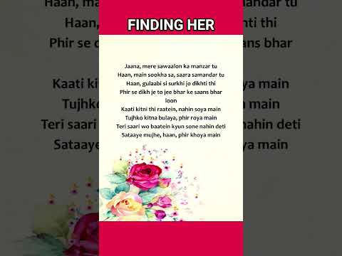 Finding Her 🎶 💛💛💛 #kushagra #bharath #findingher #shorts #lyrics #lyricvideo