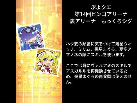 ぷよクエ 第14回ビンゴアリーナ 裏アリーナ もっくろシグ