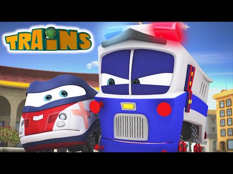 Train cartoon | Super wings | Collection 325