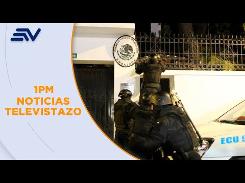 Policías y militares ingresaron en autos blindados a la embajada de México | Televistazo | Ecuavisa