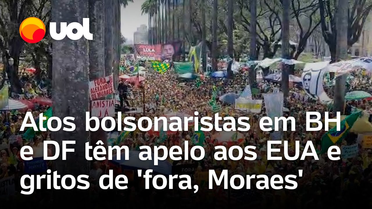 7 de Setembro: atos bolsonaristas em BH e no DF têm apelo aos EUA e gritos de ‘fora, Moraes’