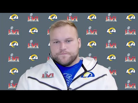 Brian Allen On "Crazy Ride" Of 2021 Season & Playing Next To Andrew Whitworth | Rams Super Bowl LVI video clip 