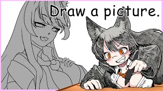 【#イラスト 】線画交換企画！友人の描いた線画を塗ってくよ【#VTuber /大上おうか】