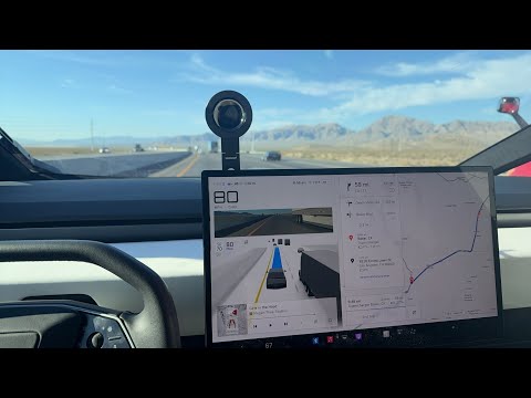 Cybertruck FSD drive to Robo taxi event from Wyoming ￼