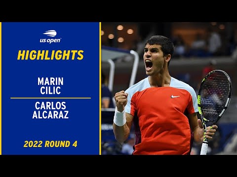 Marin Cilic vs. Carlos Alcaraz Highlights | 2022 US Open Round 4