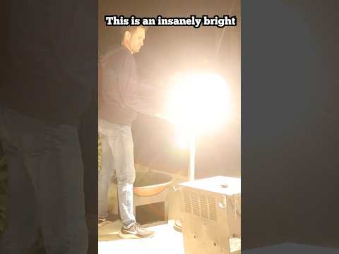 I made a blinding searchlight from an old welder