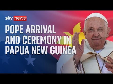 Pope Francis' arrival and ceremony in Papua New Guinea