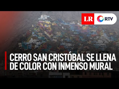 El cerro San Cristóbal se llena de color con inmenso mural