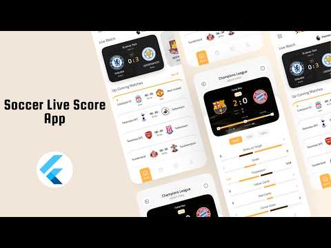 Football App Flutter || Football Live score app ui flutter