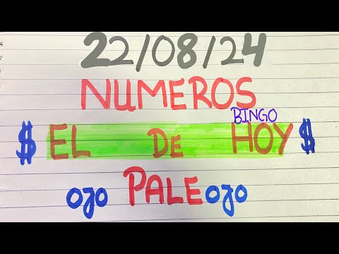 NUMEROS PERFECTO PARA HOY 22/08/24 DE AGOSTO 2024 , NUMEROS PARA LOTERIAS