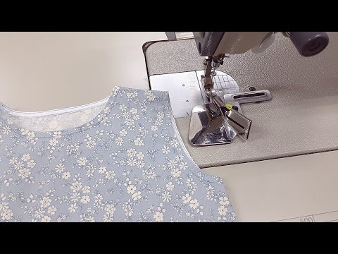Sleeveless blouse with no collar can be made in 20 minutes /Sewing Techniques
