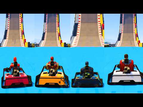 Every Marvel Hero Vs Epic Ramp Climb Challenge