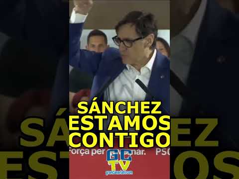 Pedro ESTAMOS CONTIGO Salvador Illa muestra su apoyo a Sánchez desde Cataluña #shorts