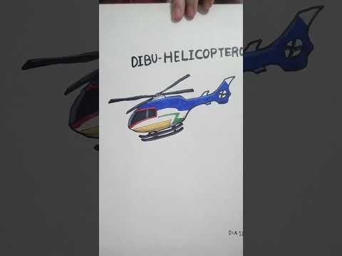 DIBUJE un HELICÓPTERO día 182 del RETO de DIBUJO y EJERCICIO #dibupablo #helicoptero #dibujos #reto