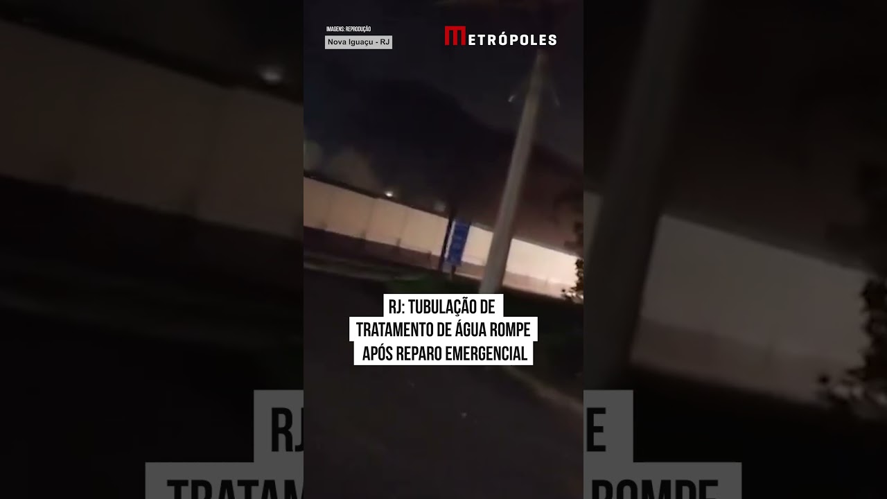 RJ: tubulação de tratamento de água rompe após reparo emergencial