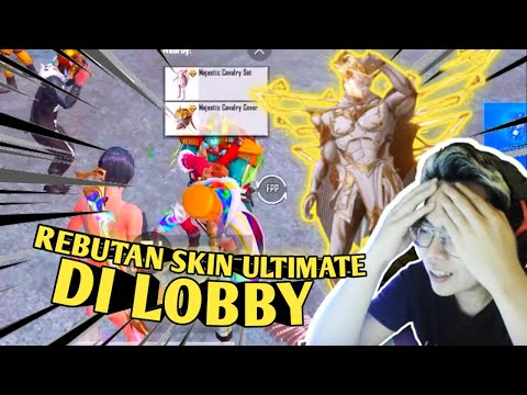 REBUTAN SKIN ULTIMATE MAJESTY CAVALRY DI LOBBY ?! NIAT MALAH REVIEW MALAH JADI BEGINI - PUBG MOBILE